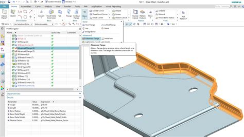 nx advanced sheet metal design fabric|nx 11 sheet metal.